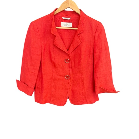 MaxMara sz. 8 vintage linen orange/red
Blazer Classic great vintage condition - Picture 1 of 15